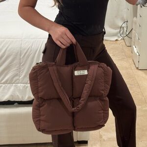 MyMumMadeIt Puffer Brown Tote Bag New
